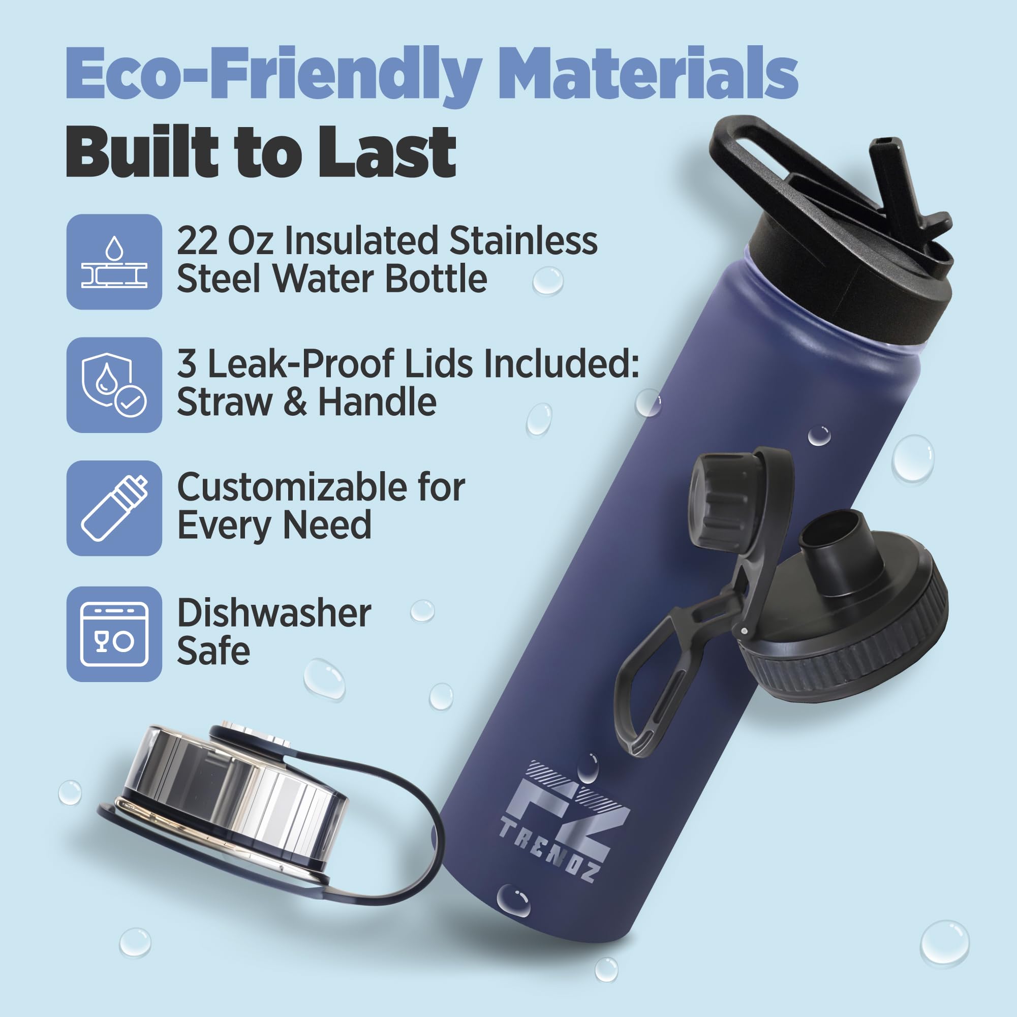 FZTRENDZ bottle inside a backpack ready for travel and outdoor use