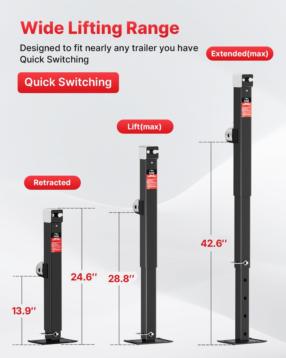 FZZD connected to cordless drill for fast power-assisted lifting