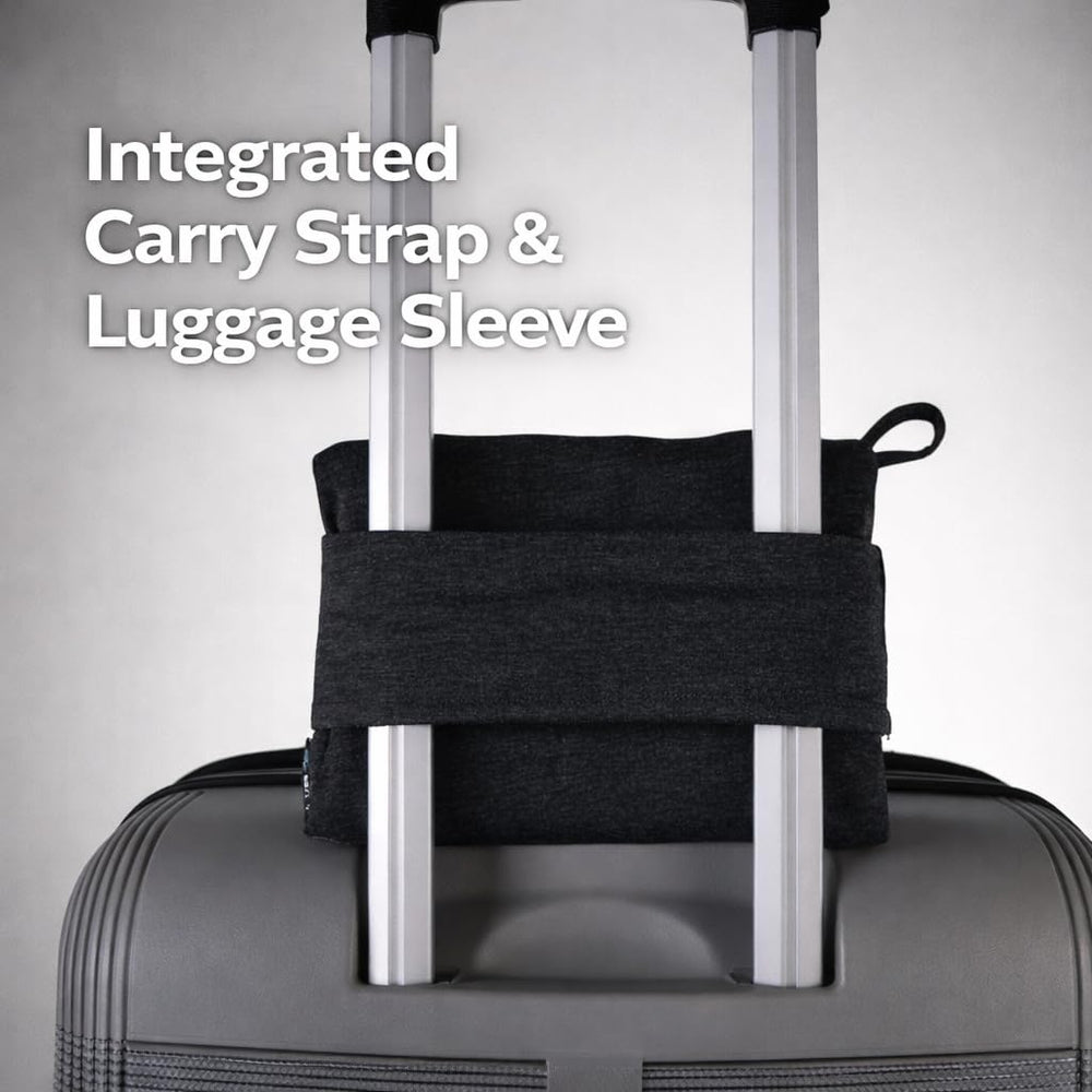 G FORCE folded blanket secured with carry strap for neat storage and quick access