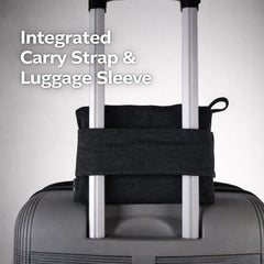G FORCE folded blanket secured with carry strap for neat storage and quick access