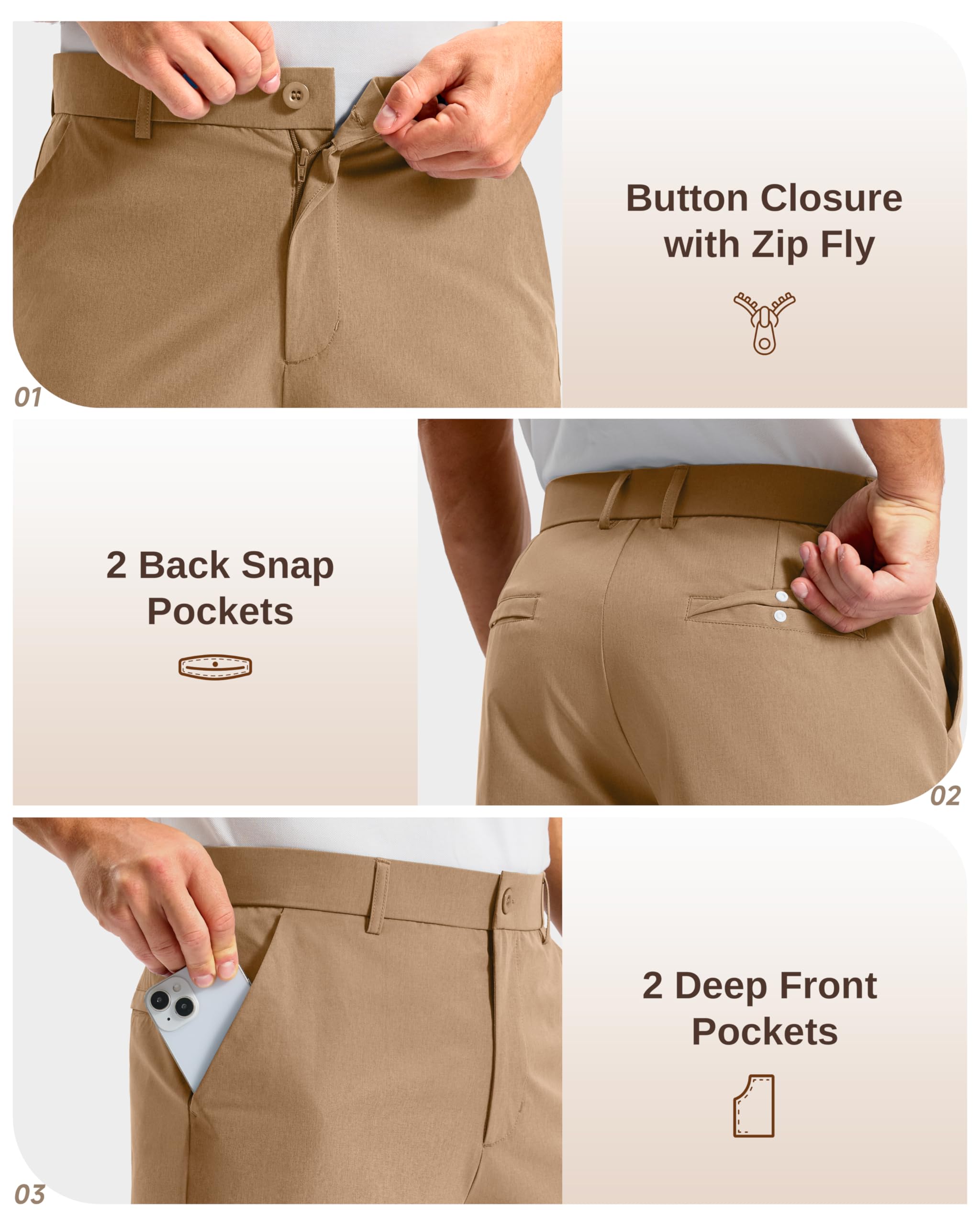 G Gradual model showing 12-inch inseam reaching the knee for coverage
