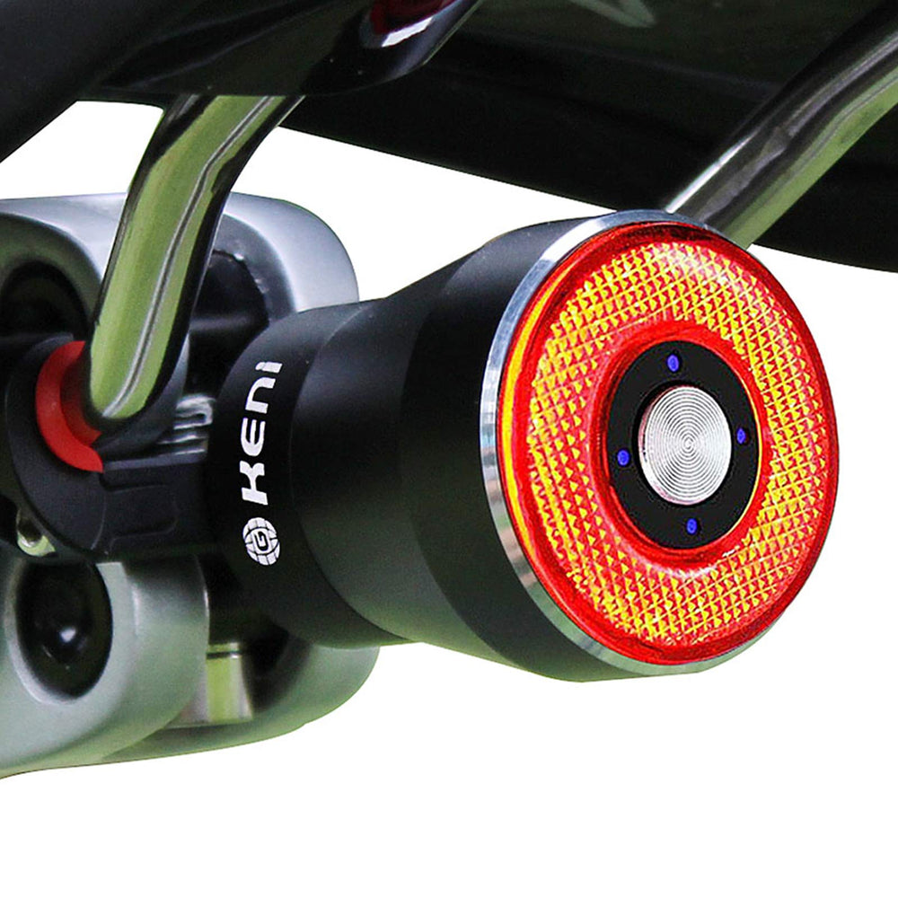 G Keni front view tail light showing bright rear visibility benefit