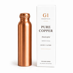 G1 Essentials front view showing elegant copper bottle and smooth finish for stylish hydration