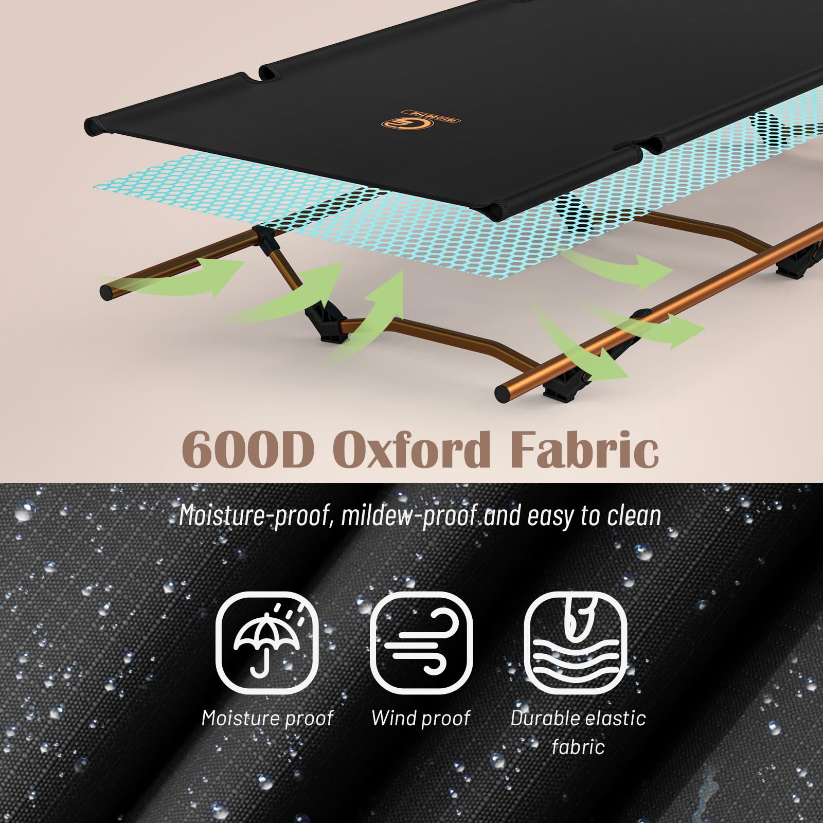 G2 GO2GETHER ripstop polyester fabric texture detail for tear resistance benefit