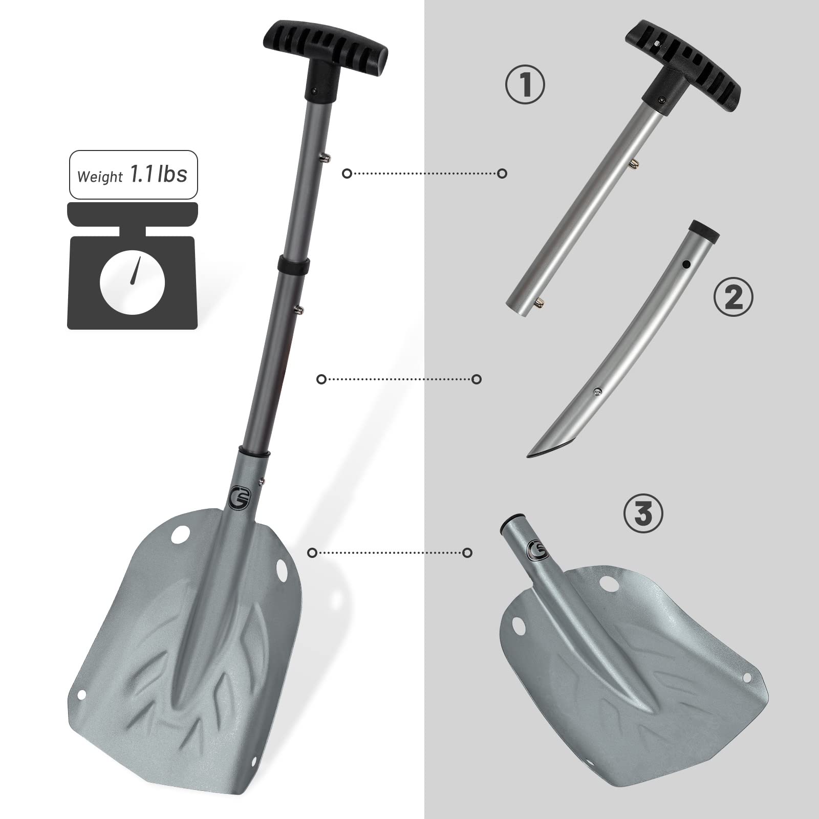 G2 GO2GETHER ABS anti-slip handle close-up offering secure glove-friendly grip
