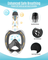 G2RISE detachable snorkel and packed mask showing compact travel convenience benefit
