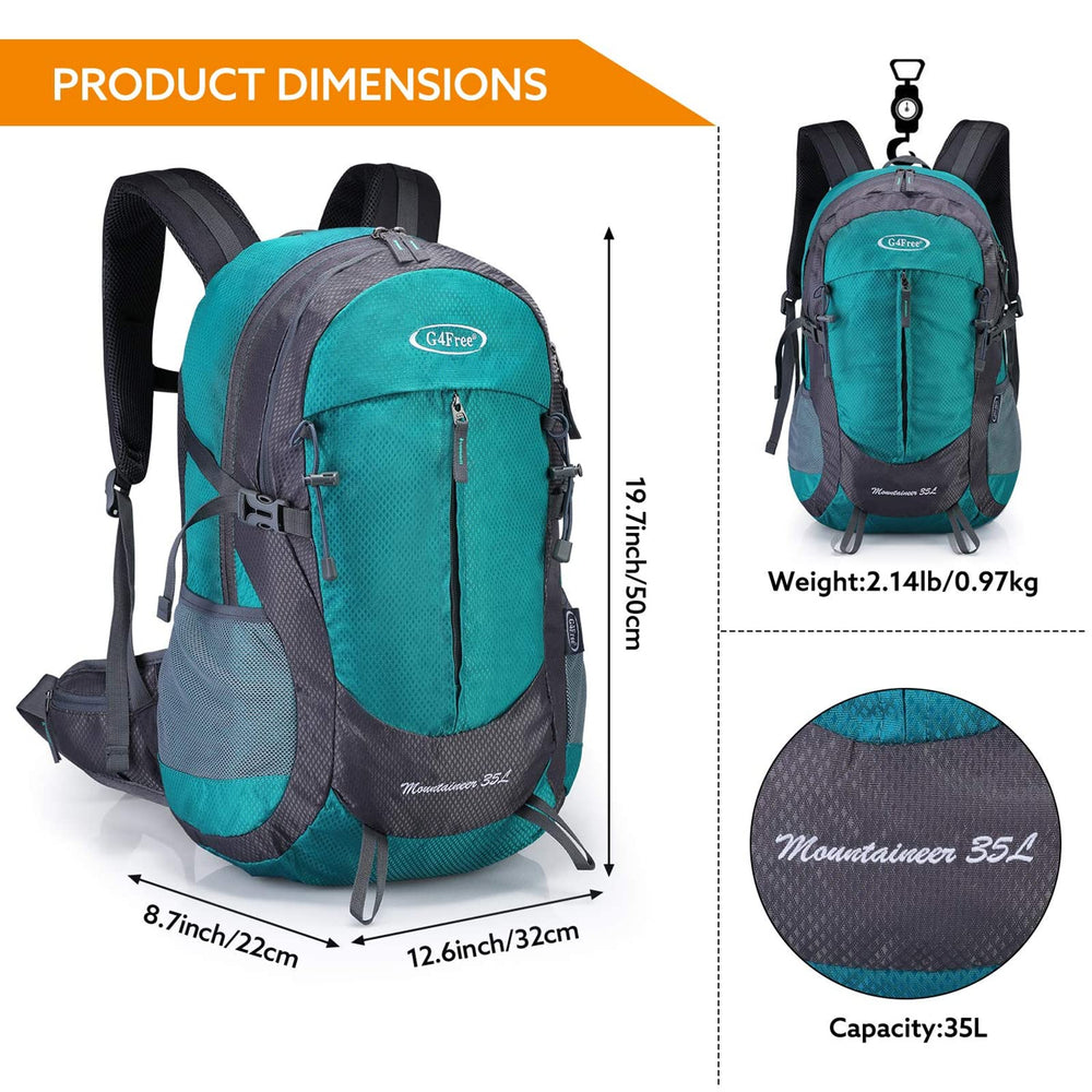 G4Free breathable back panel and padded straps for comfort benefit