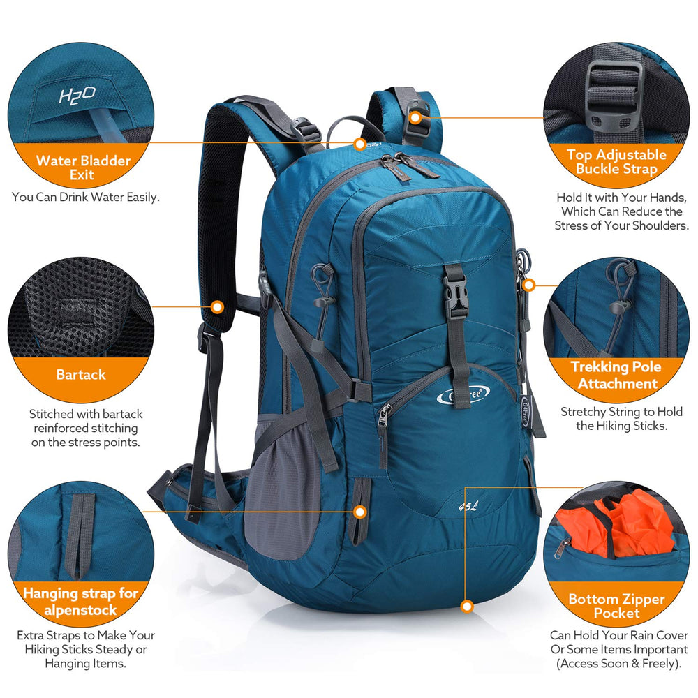 G4Free bottom zipper pocket open to store rain cover and quick-access items securely