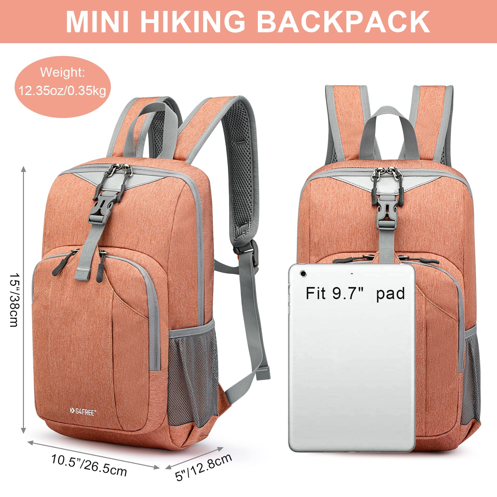 G4Free fabric and SBS metal zipper close-up showing durable water-resistant material