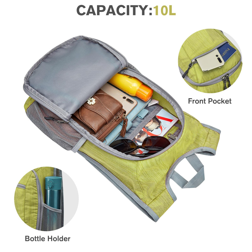 G4Free front pocket open with keys and tissues for organized carry