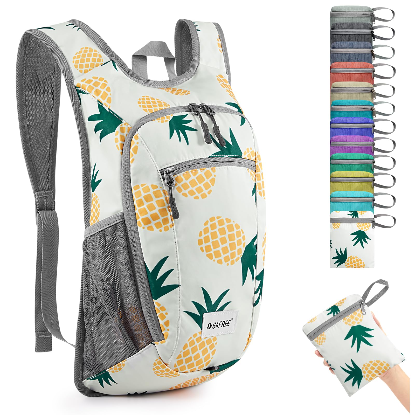 G4Free front view showing unfolded pack and internal pockets for versatile carry