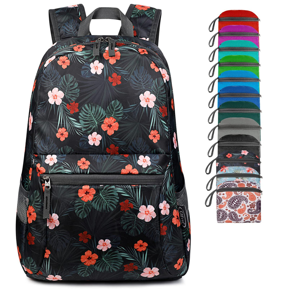 G4Free front view showing folded and unfolded backpack for easy packing benefit