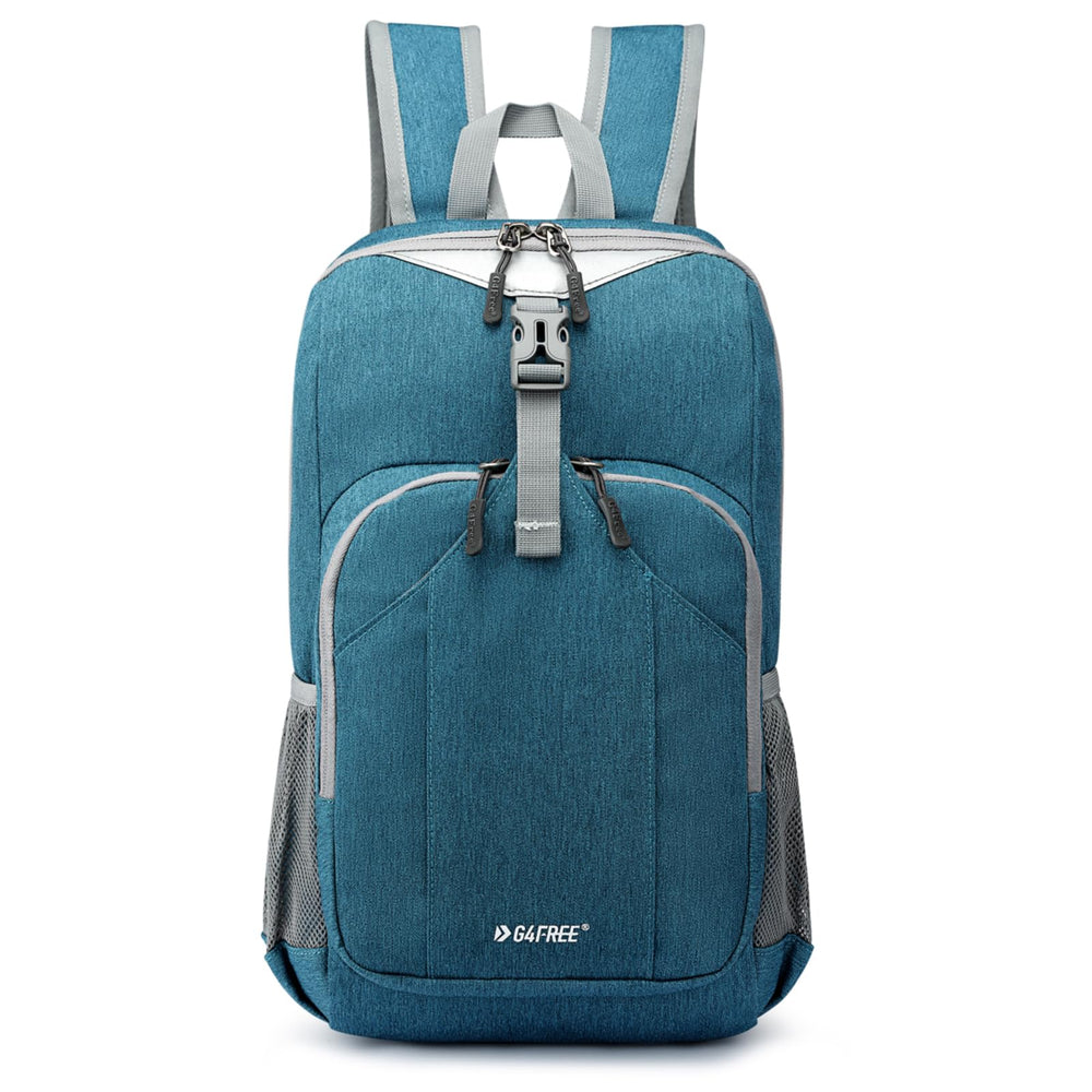G4Free front view of mini daypack showing organized pockets and compact shape