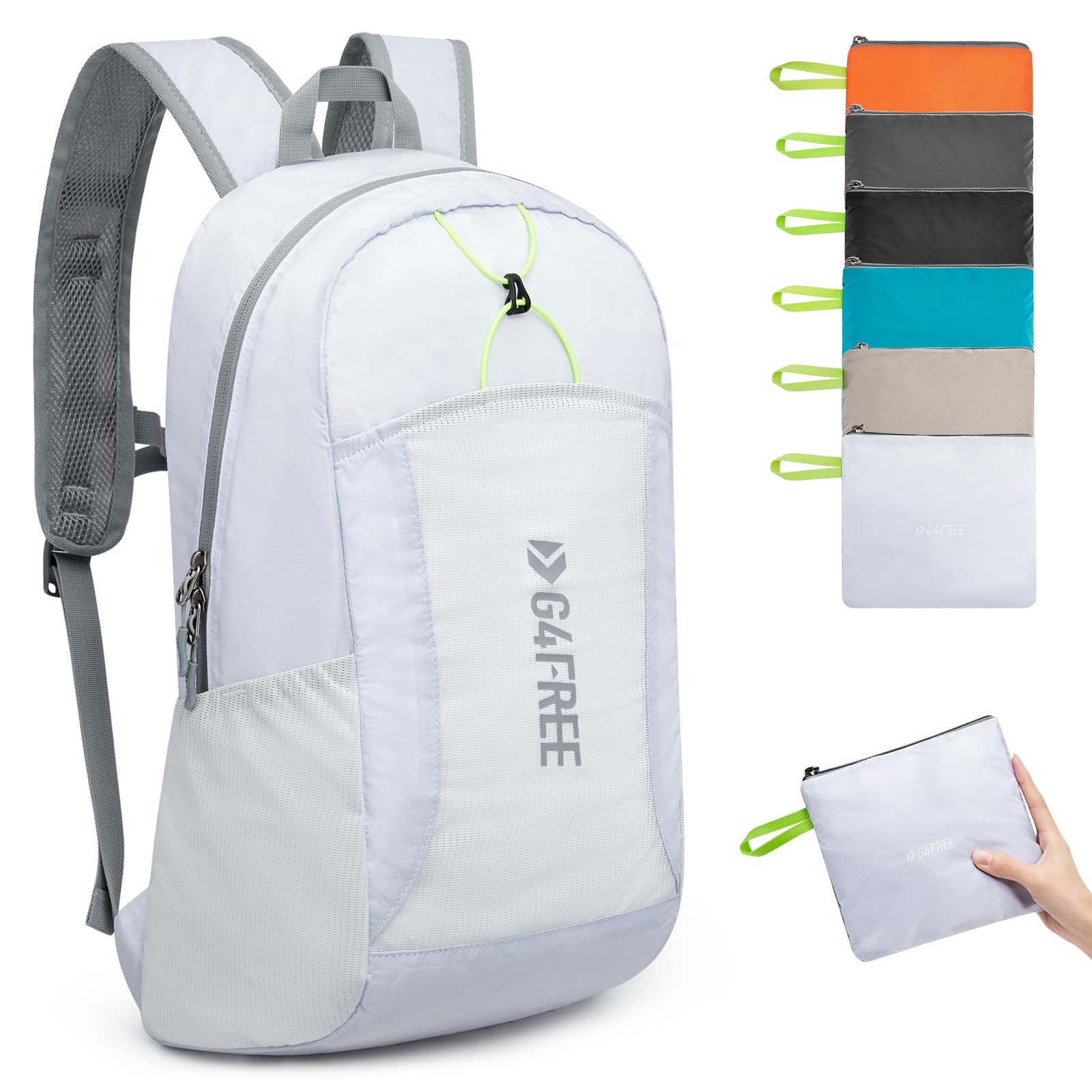 G4Free front view packed showing compact silhouette and easy carry benefit