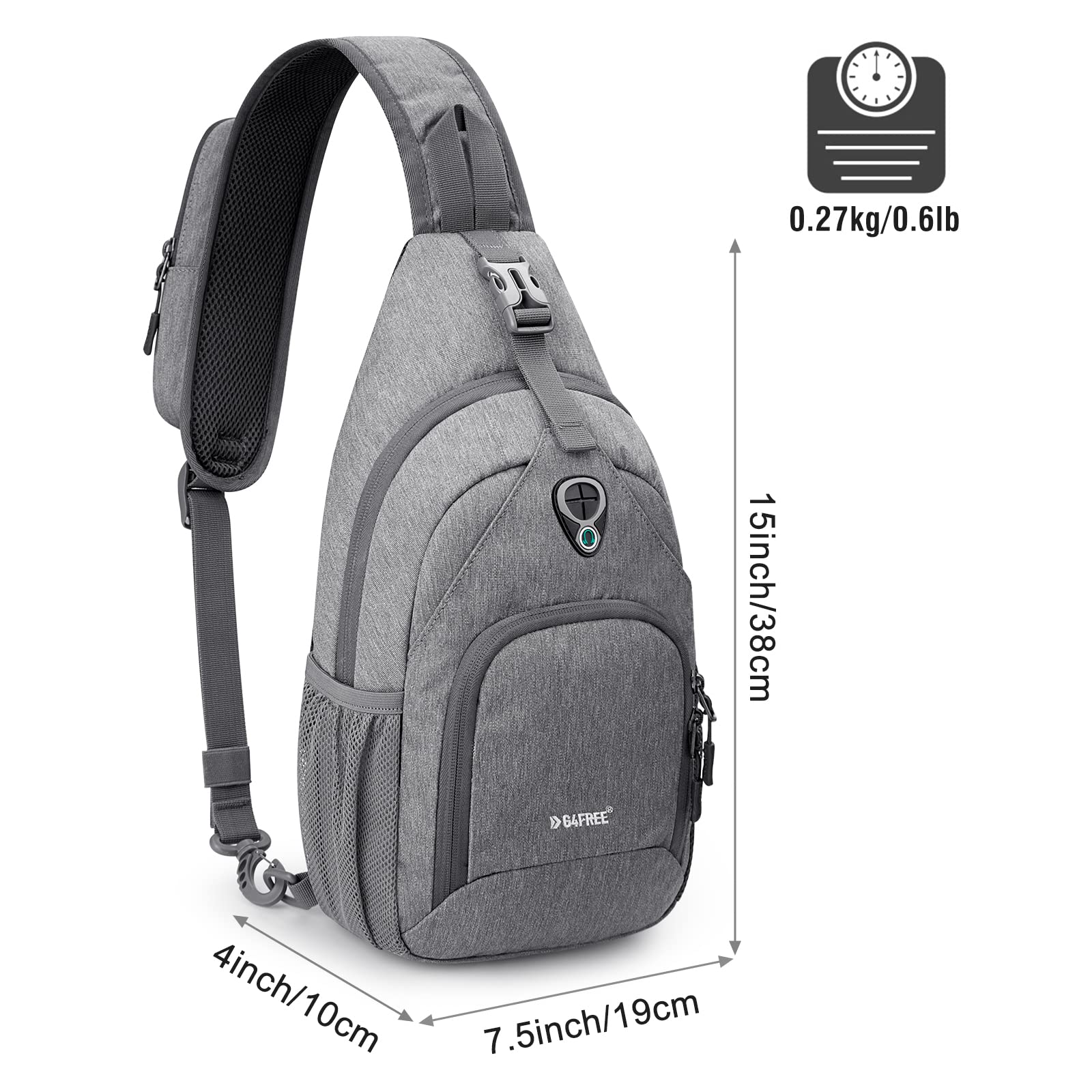 G4Free hidden back pocket displaying RFID-blocking feature for card protection