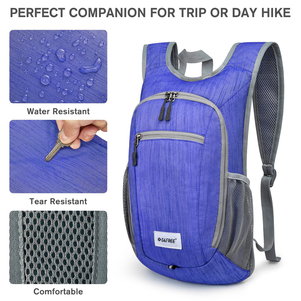 G4Free backpack worn by hiker illustrating comfortable lightweight carry