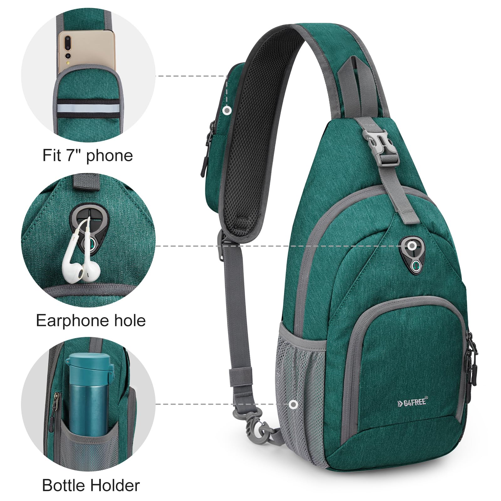 G4Free inside organizer pockets holding phone keys and charger for neat storage