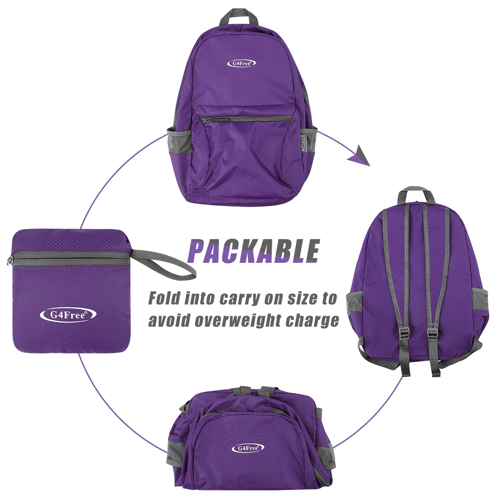 G4Free interior view showing multiple zippered compartments for secure valuables