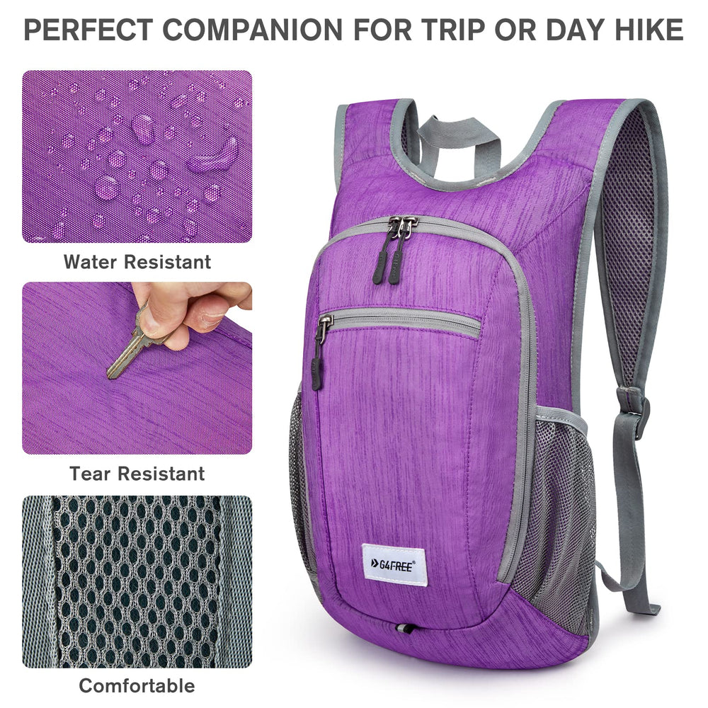 G4Free internal pouch folded compact demonstrating packable storage and space saving