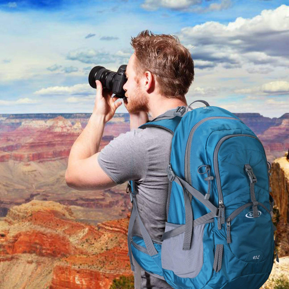 G4Free backpack in lifestyle hiking scene demonstrating durability and trail readiness
