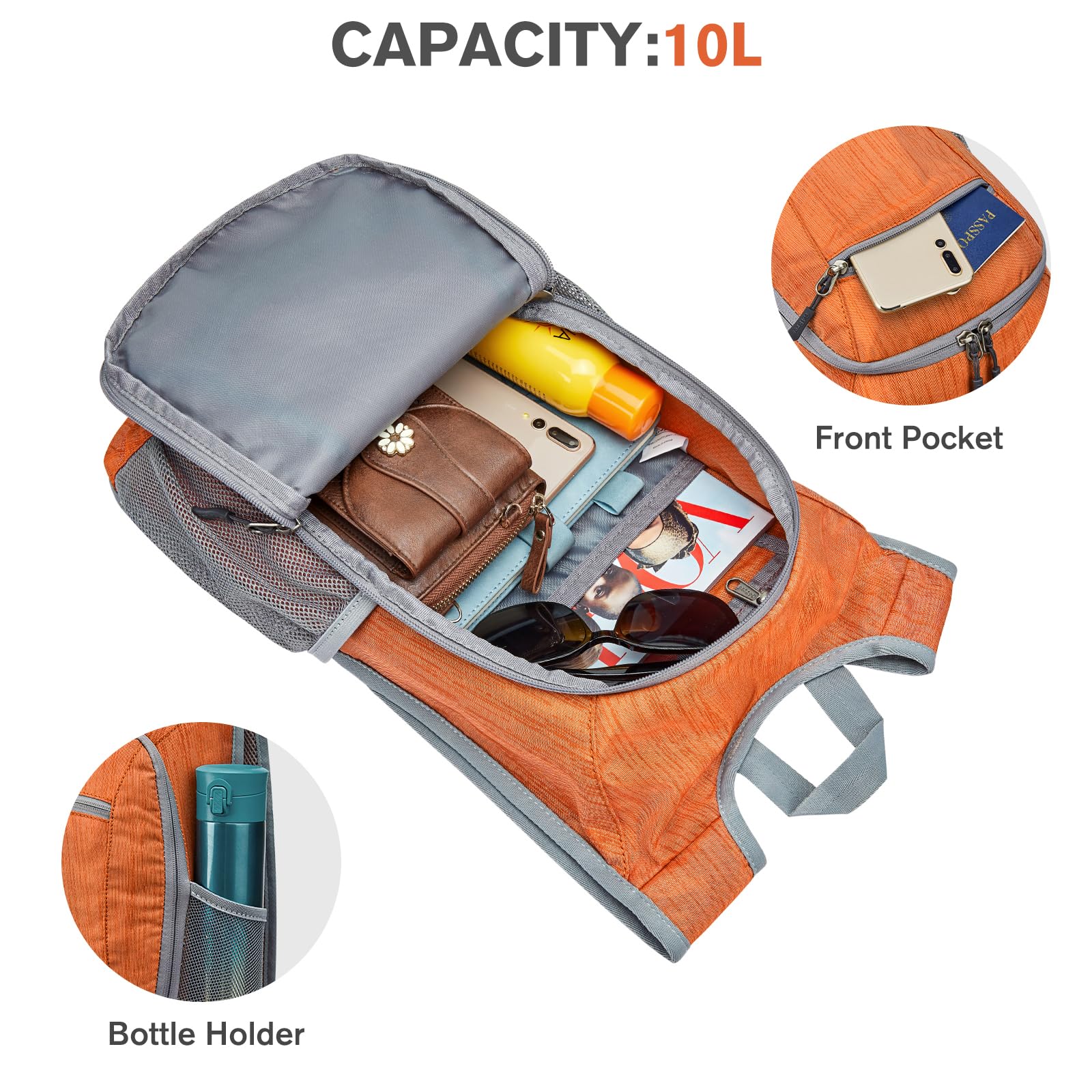 G4Free main compartment opened displaying organizational capacity