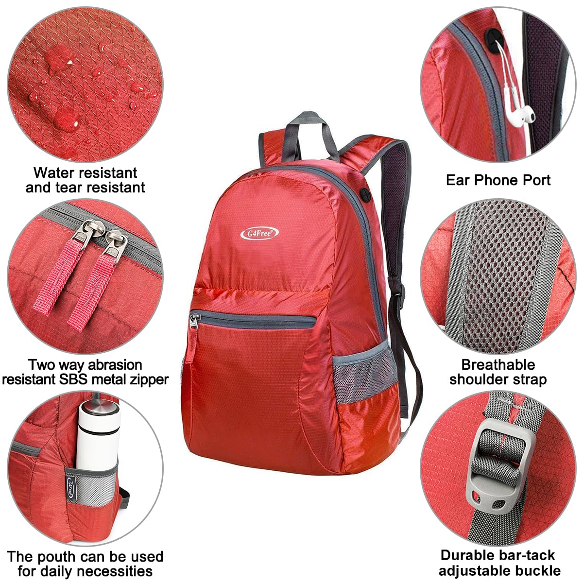 G4Free open main compartment with tablet and clothes for reliable daily storage