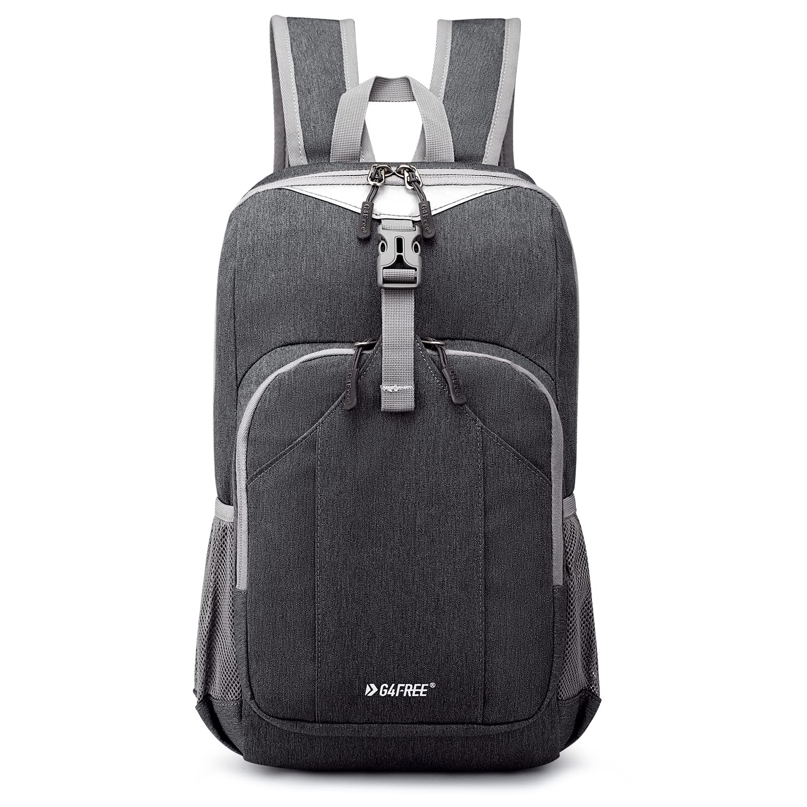 G4Free front view showing compact pockets and organized storage benefit