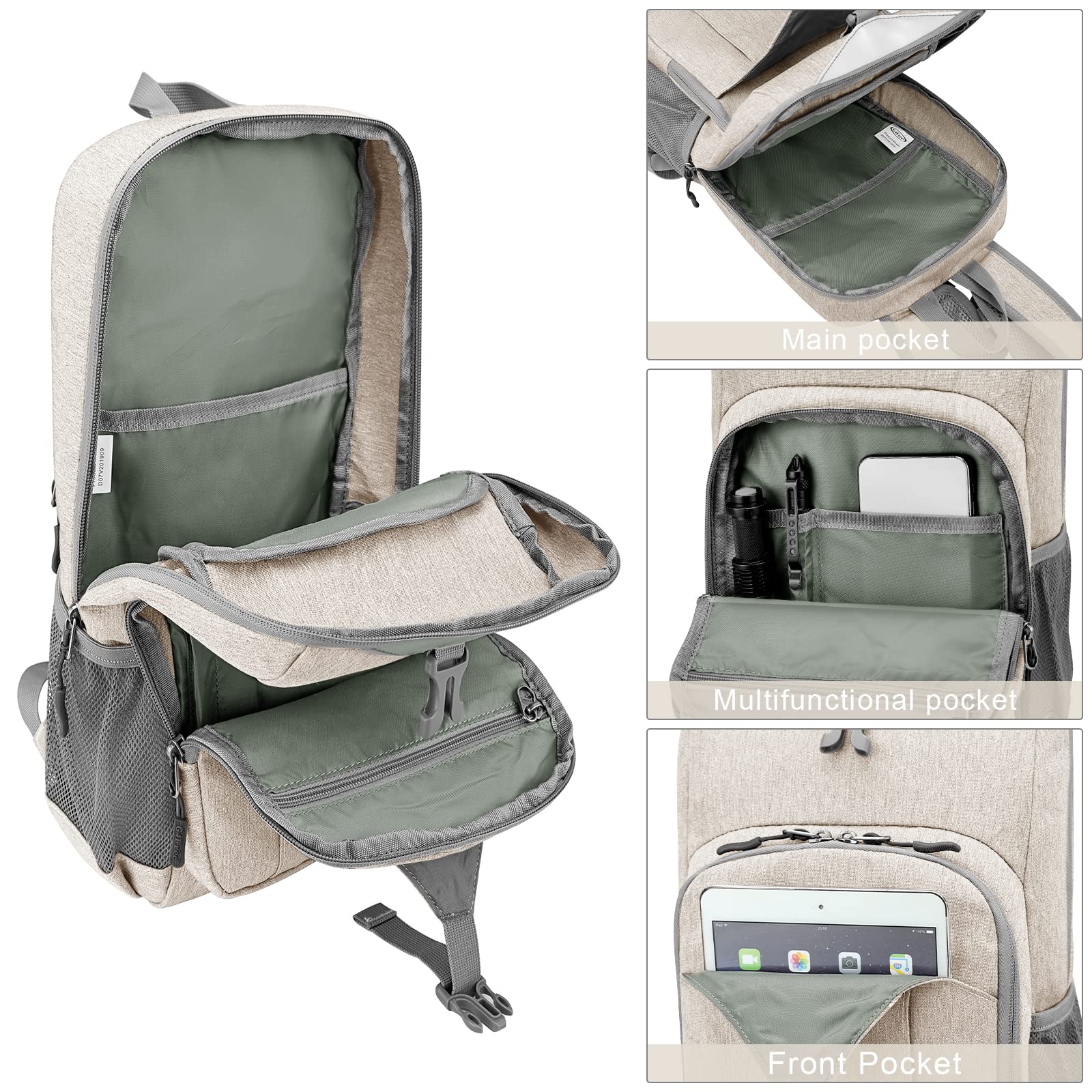 G4Free open main pocket showing tablet compartment for device protection