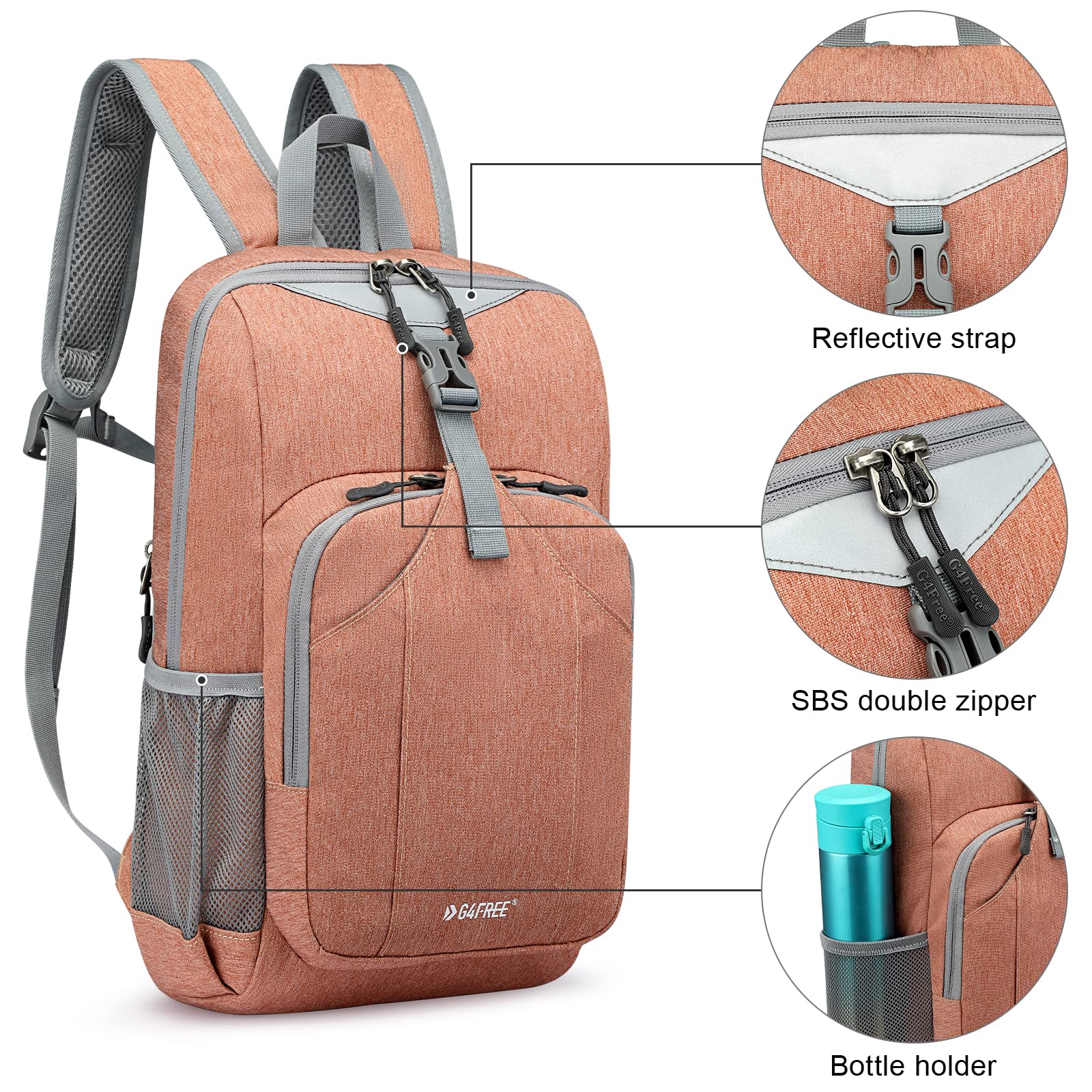 G4Free open pack showing internal tablet sleeve and organized pockets
