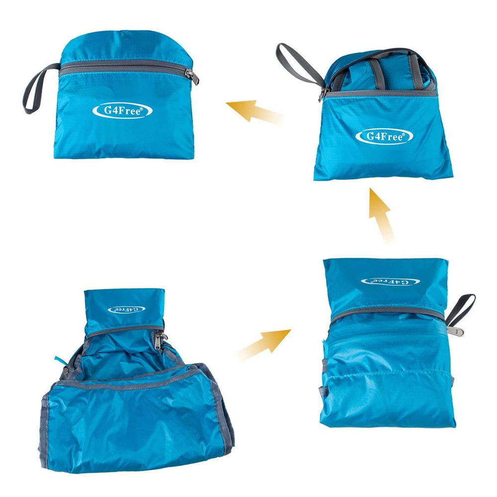 G4Free folded inside suitcase showing packing ease for travel