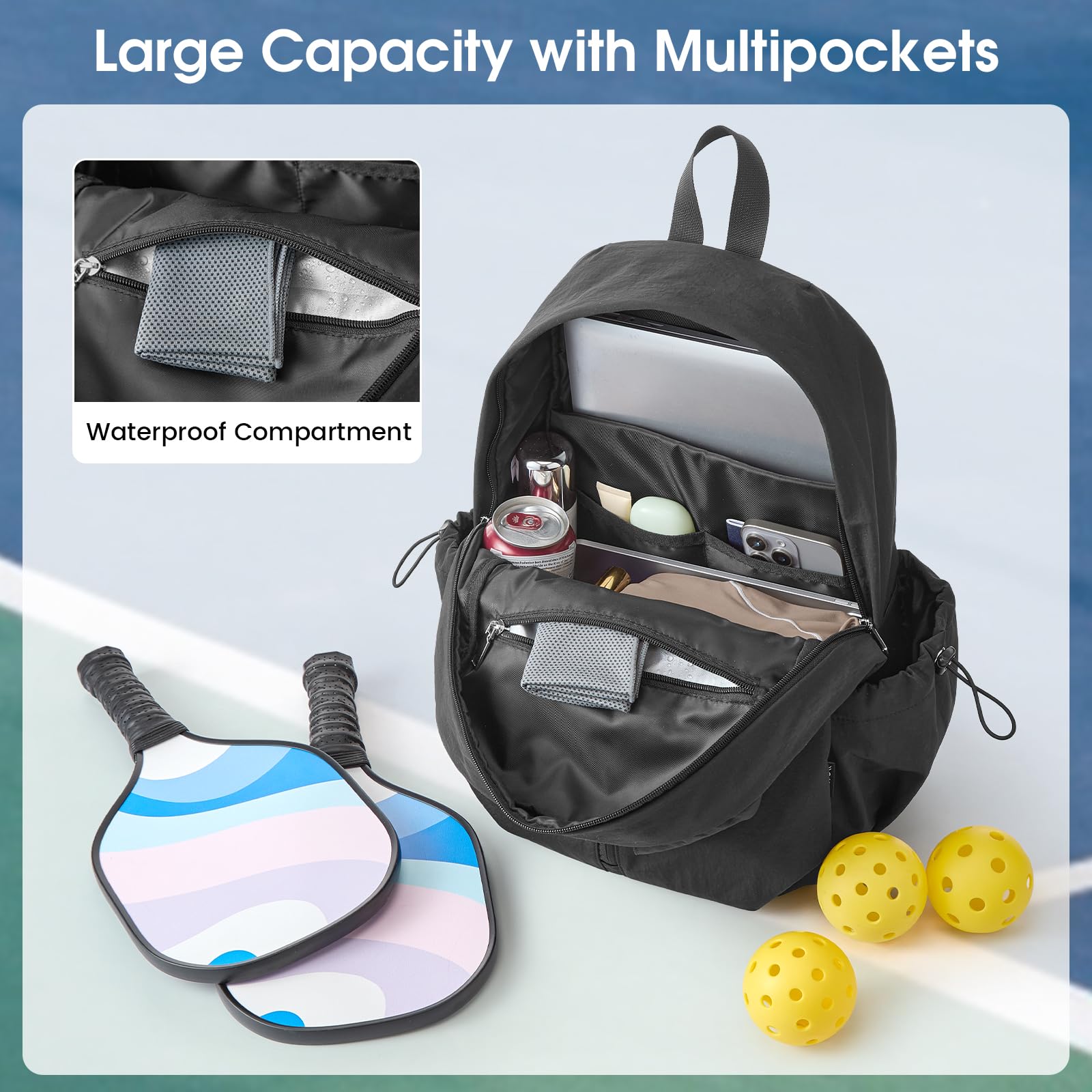 G4Free open paddle compartment holding two paddles for protected storage