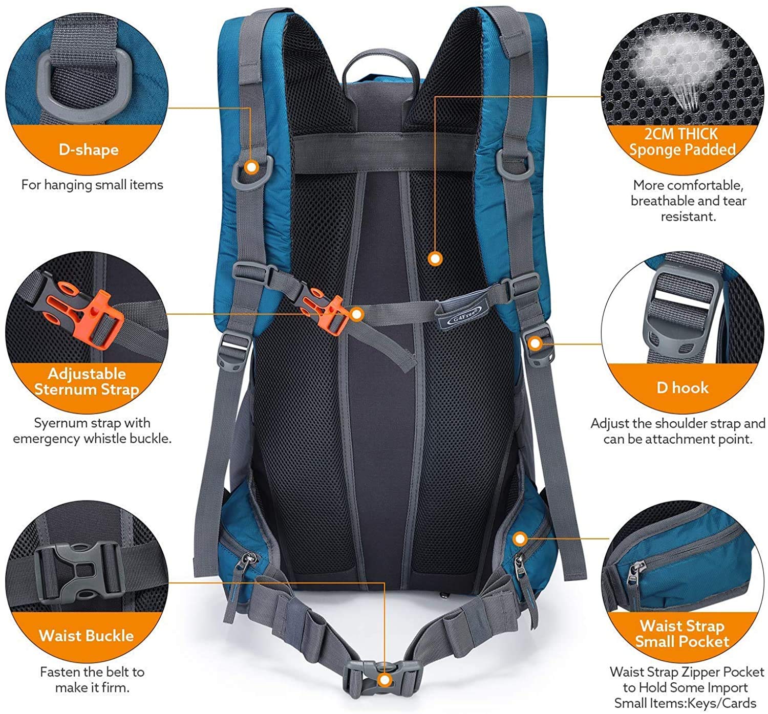 G4Free rain cover deployed over pack protecting gear from heavy showers and mud
