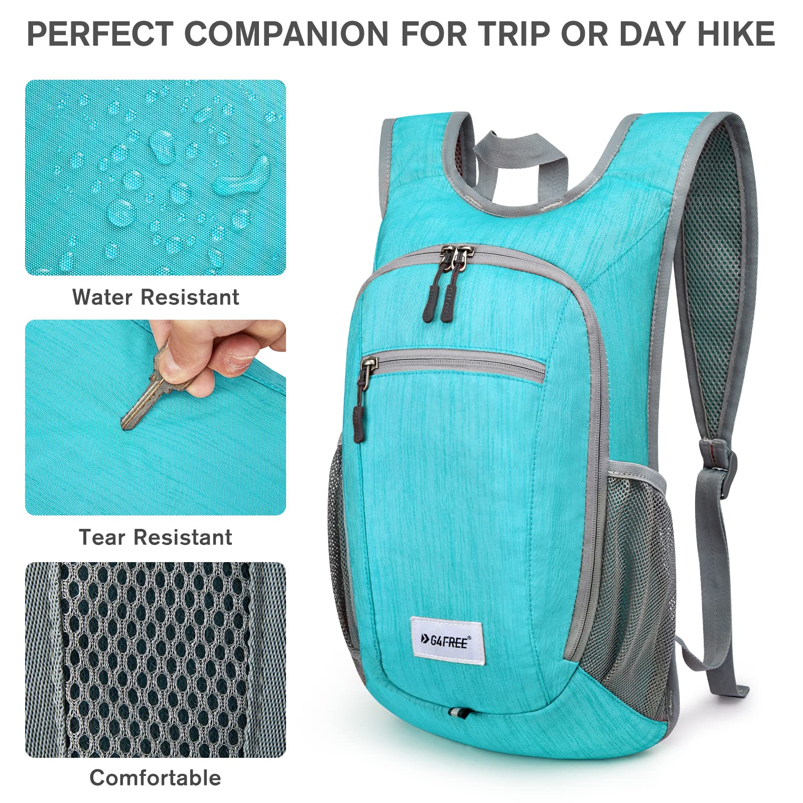 G4Free folded into inner pocket pouch for space-saving travel convenience