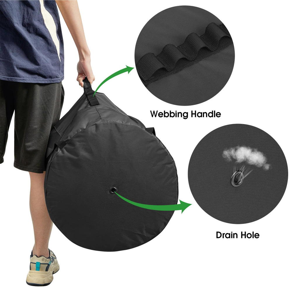 G4Free side handle while dumping balls for quick loading and unloading