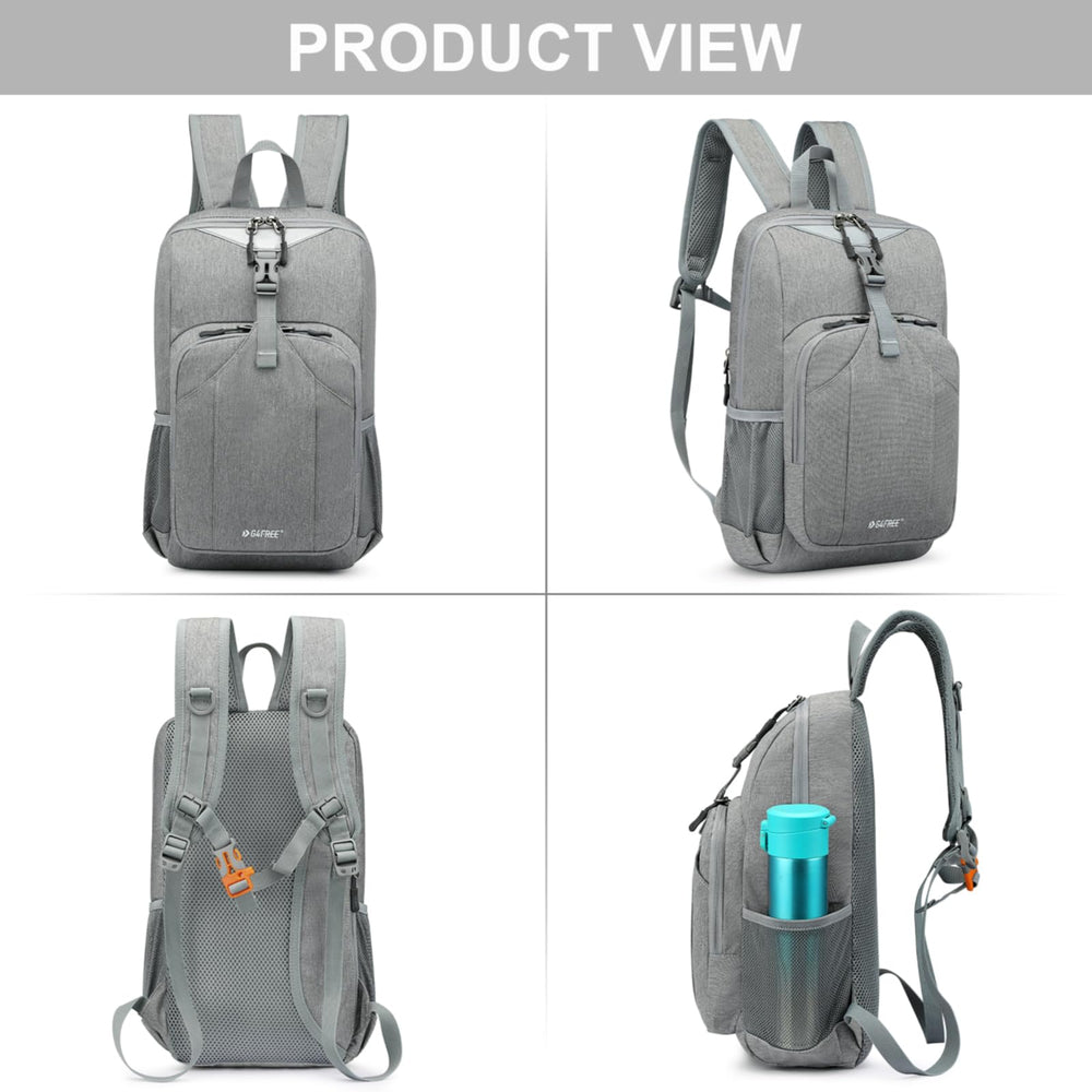 G4Free side pocket holding a water bottle for hydration on the go