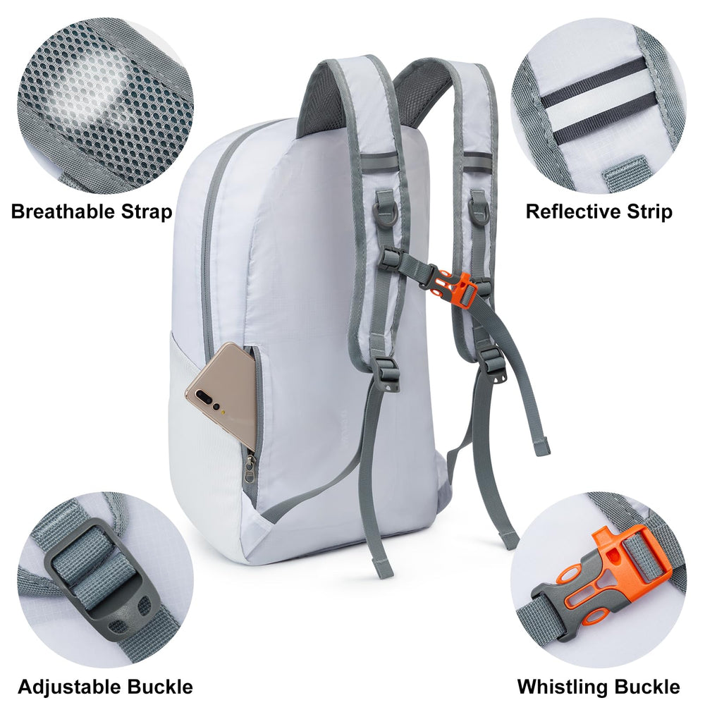 G4Free beside water bottle illustrating true 24L capacity and scale