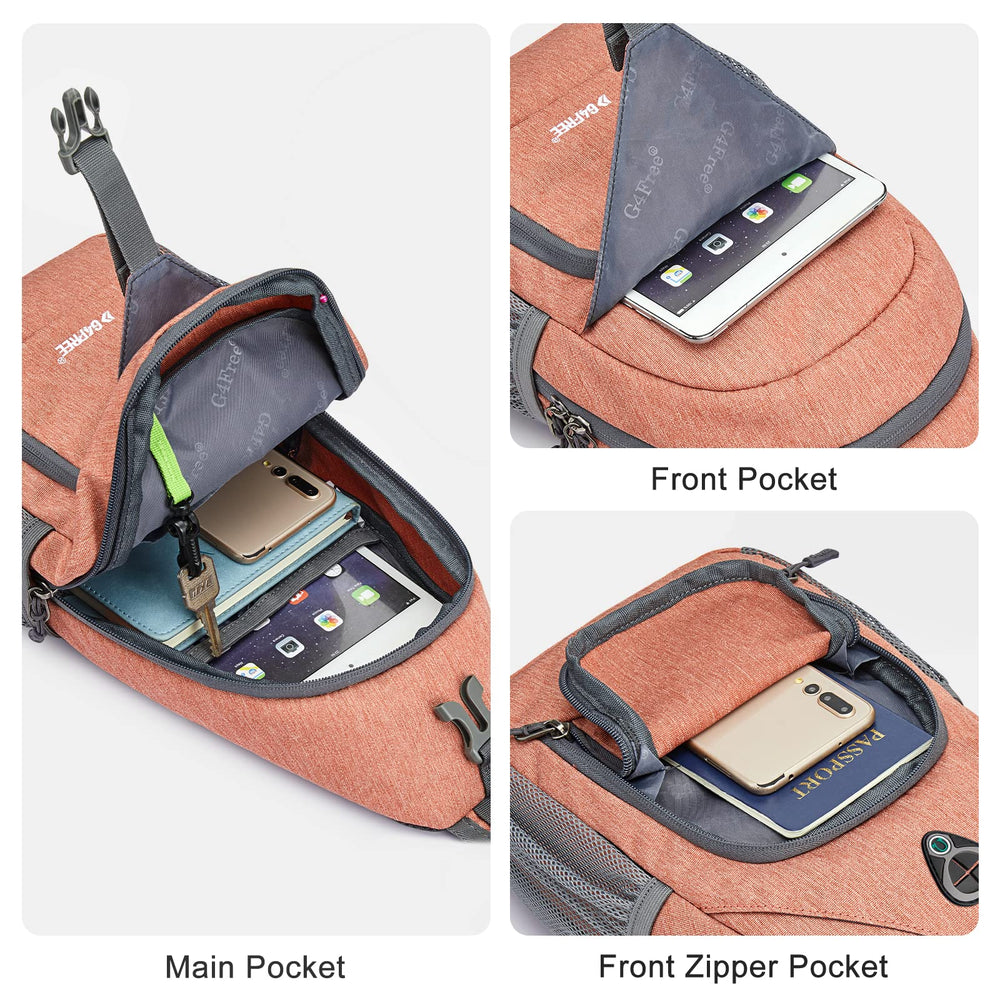G4Free side pocket holding a water bottle for on-the-go hydration benefit