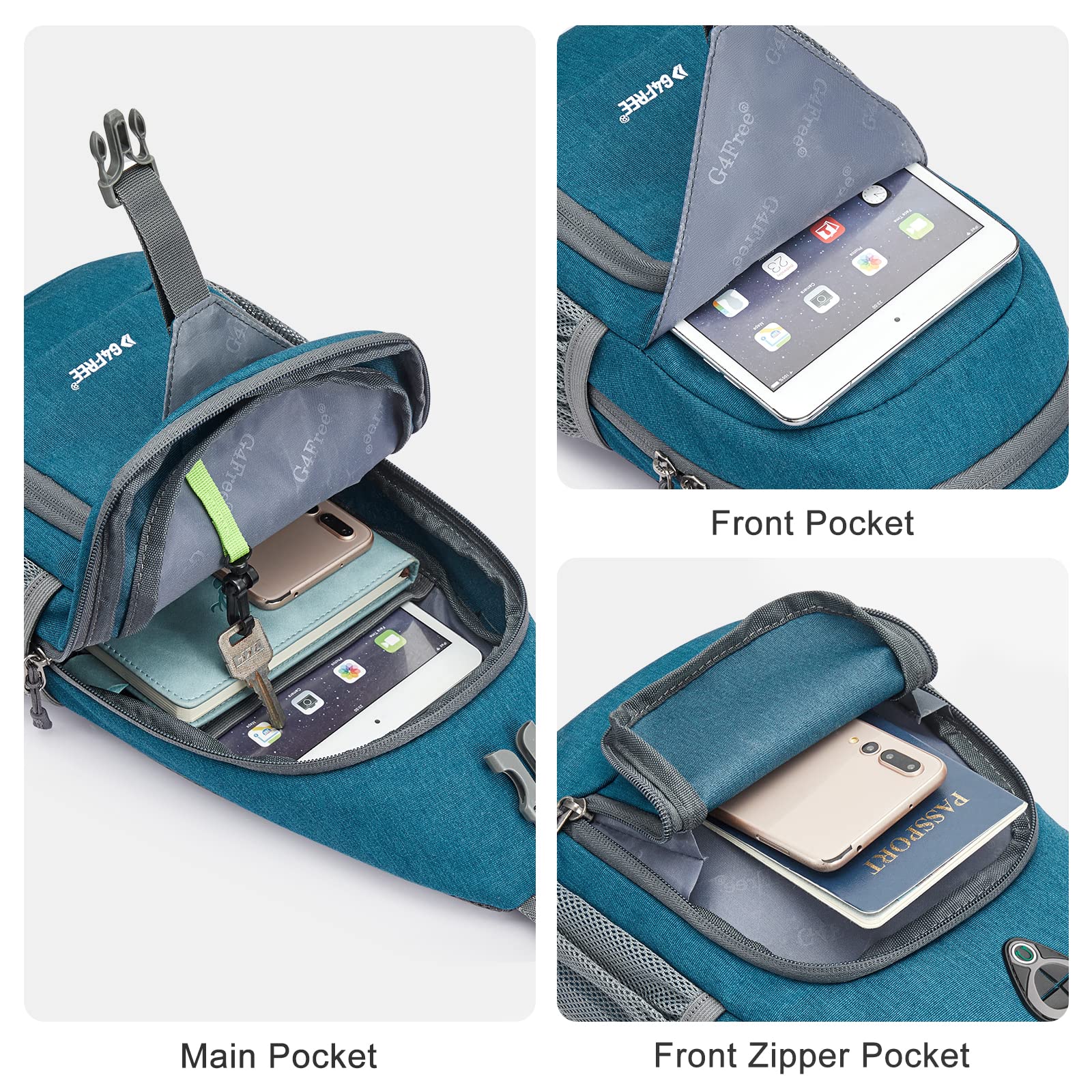 G4Free shoulder strap detail with breathable pad for comfortable carry