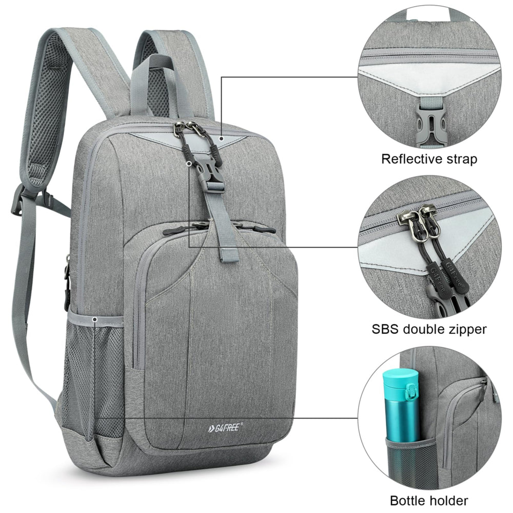 G4Free close-up of waterproof polyester texture and heavy-duty SBS zipper for durability