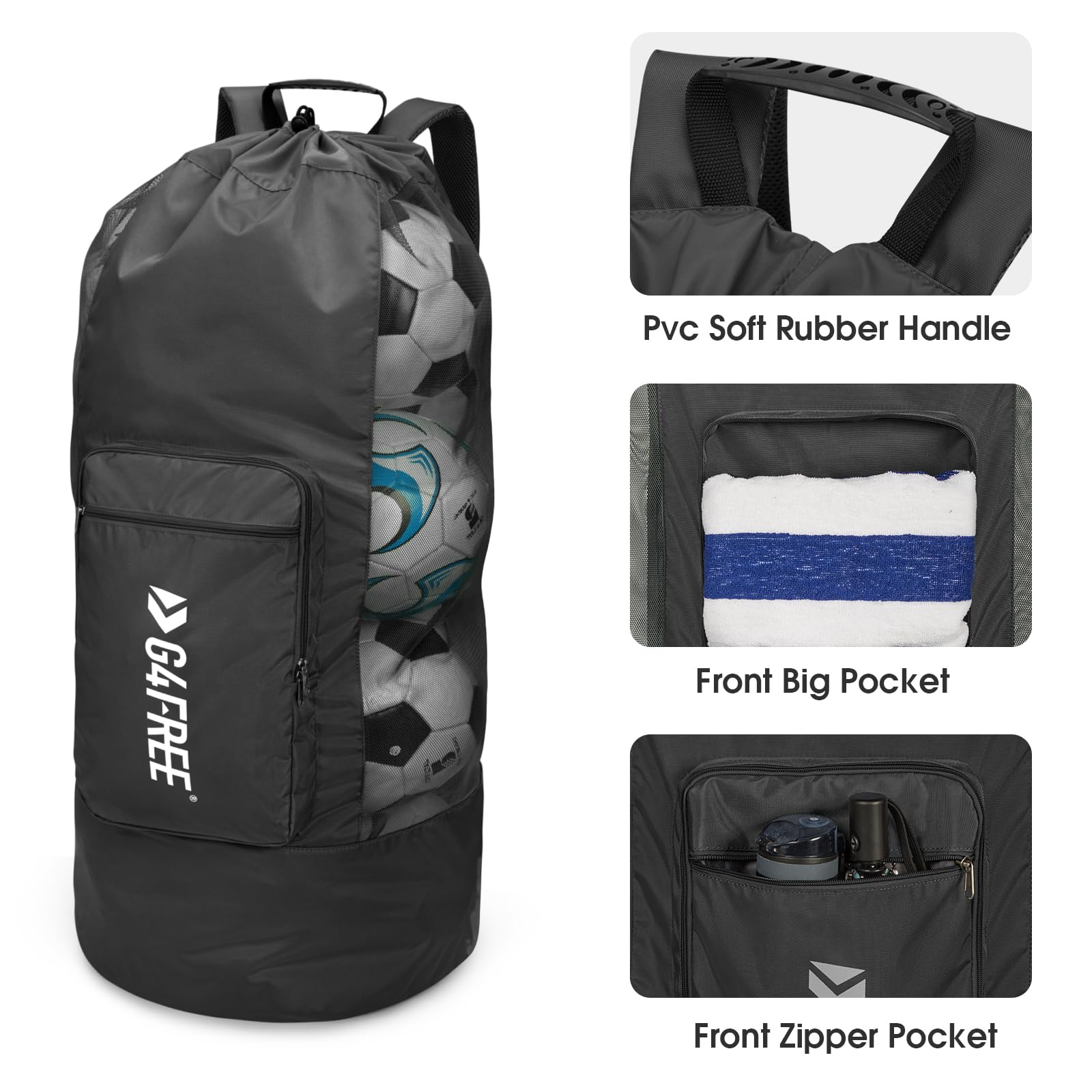 G4Free zipper pocket with clipboard and pump for organized accessory storage