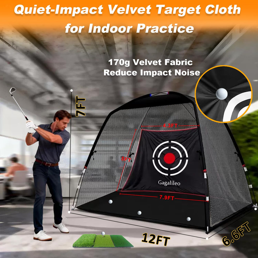 Gagalileo close-up of quiet velvet target reducing noise and rebound