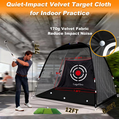 Gagalileo close-up of quiet velvet target reducing noise and rebound