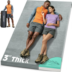 Gaialoop full-size mattress front view shows space gray comfort and support