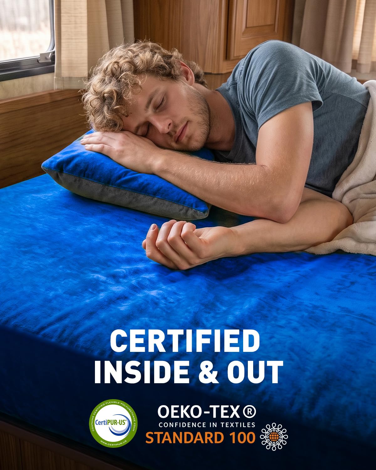Gaialoop mattress set up inside a tent for improved campsite sleep