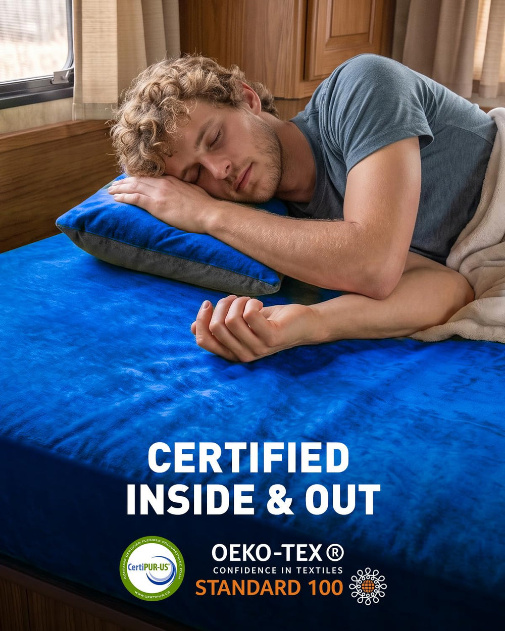 Gaialoop mattress set up inside a tent for improved campsite sleep