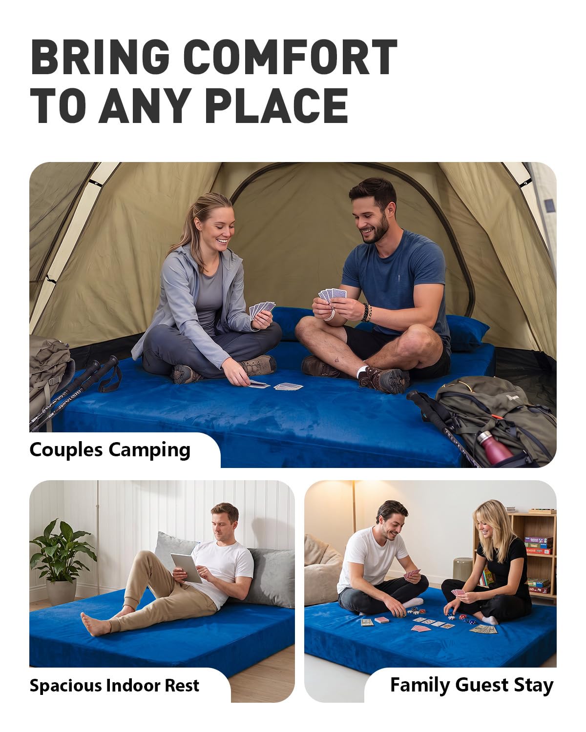 Gaialoop mattress used on a beach for comfortable outdoor lounging