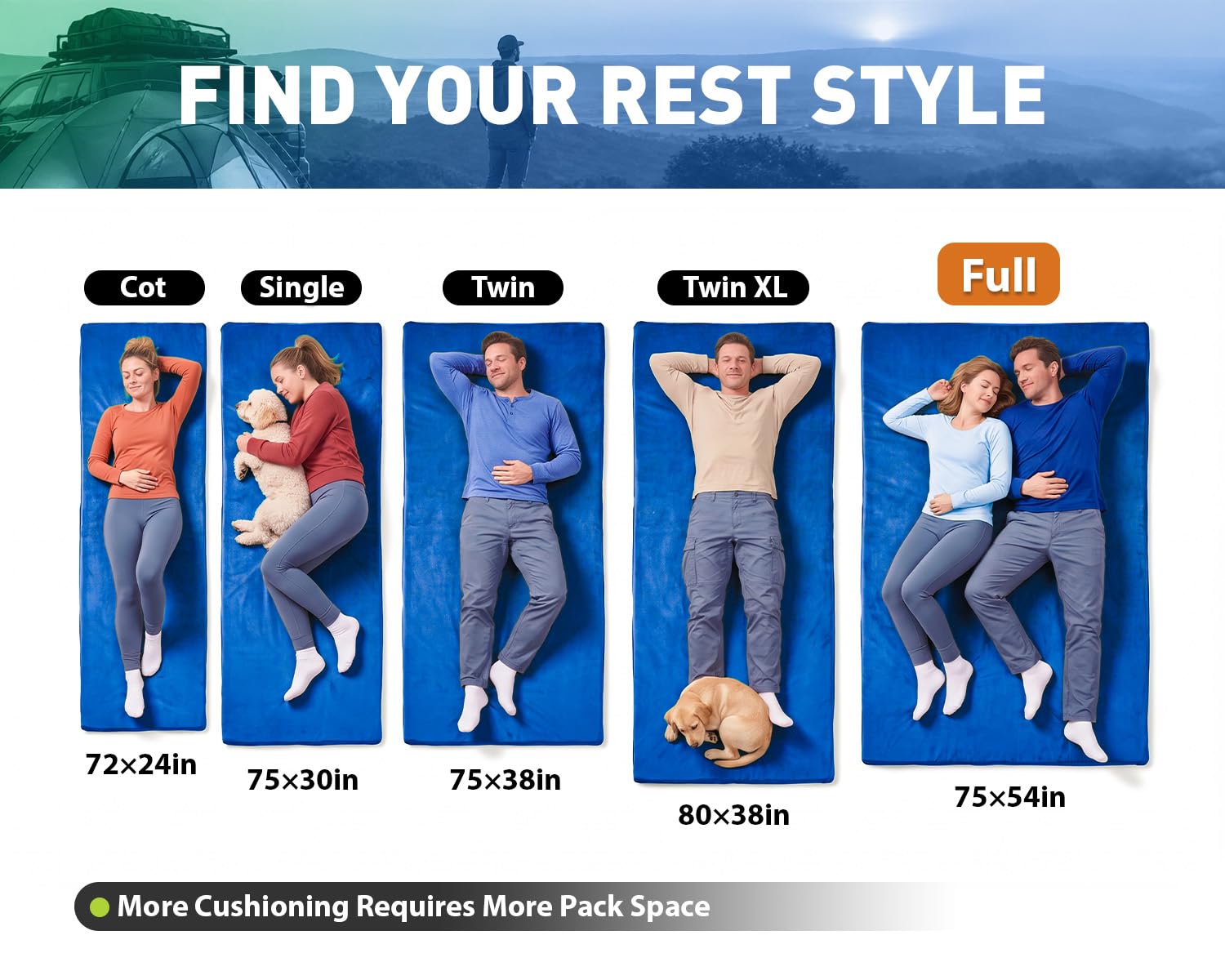 Gaialoop rolled mattress in carry bag with straps for easy transport