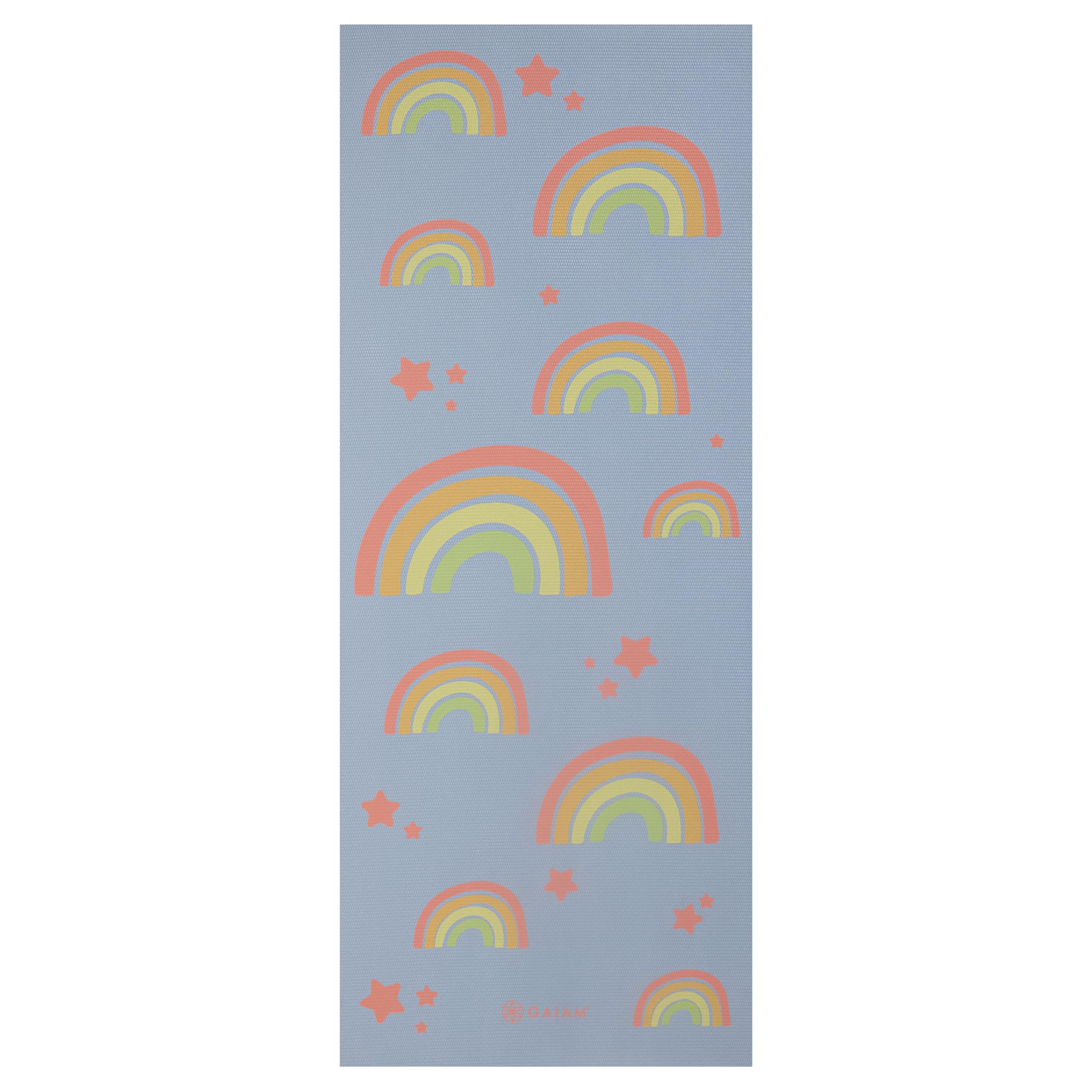 Gaiam kids yoga mat close-up of textured non-slip surface showing grip benefit for stability