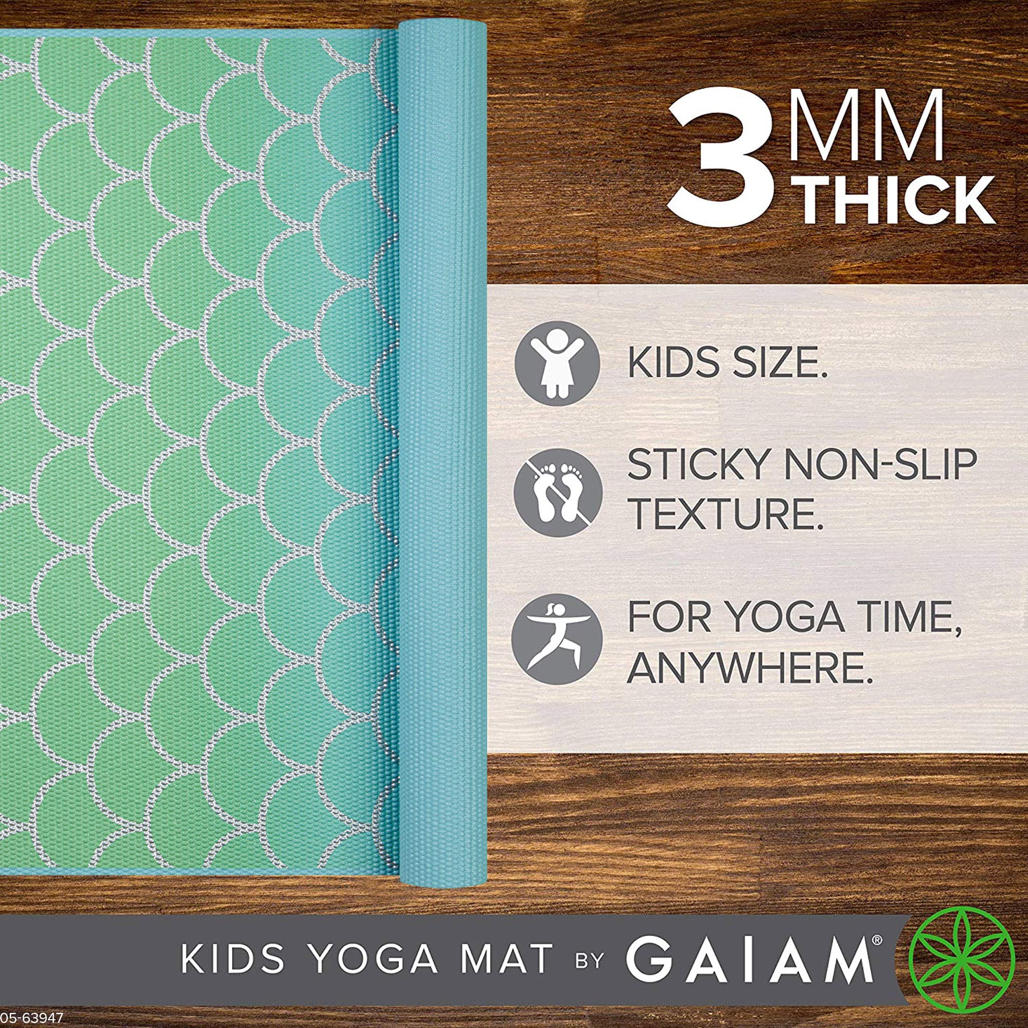 Gaiam Metallic Mermaid close-up textured surface offering a secure non-slip grip