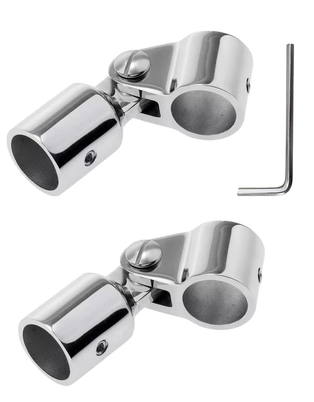 GaiRen front view of bimini jaw slide eye end caps showing polished stainless and solid construction for durability